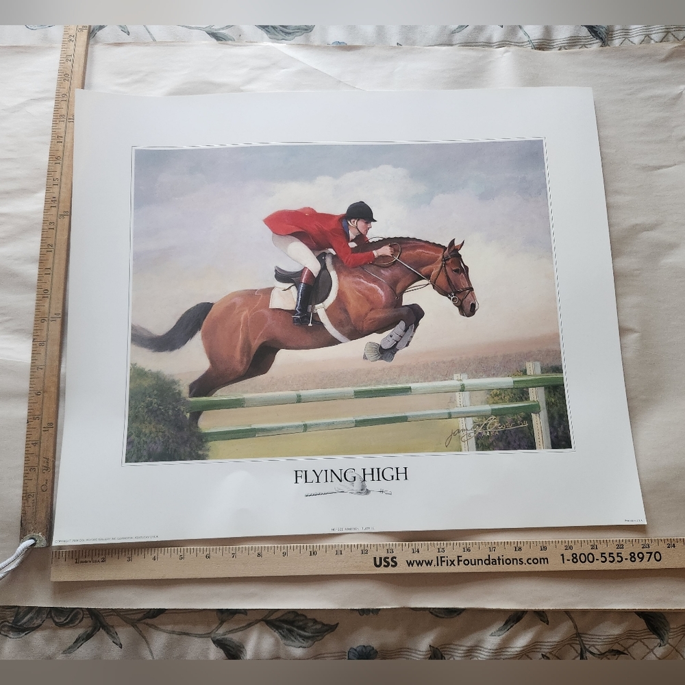 Horse Jumping Print "Flying High" by James Crow New - Picture 2 of 3